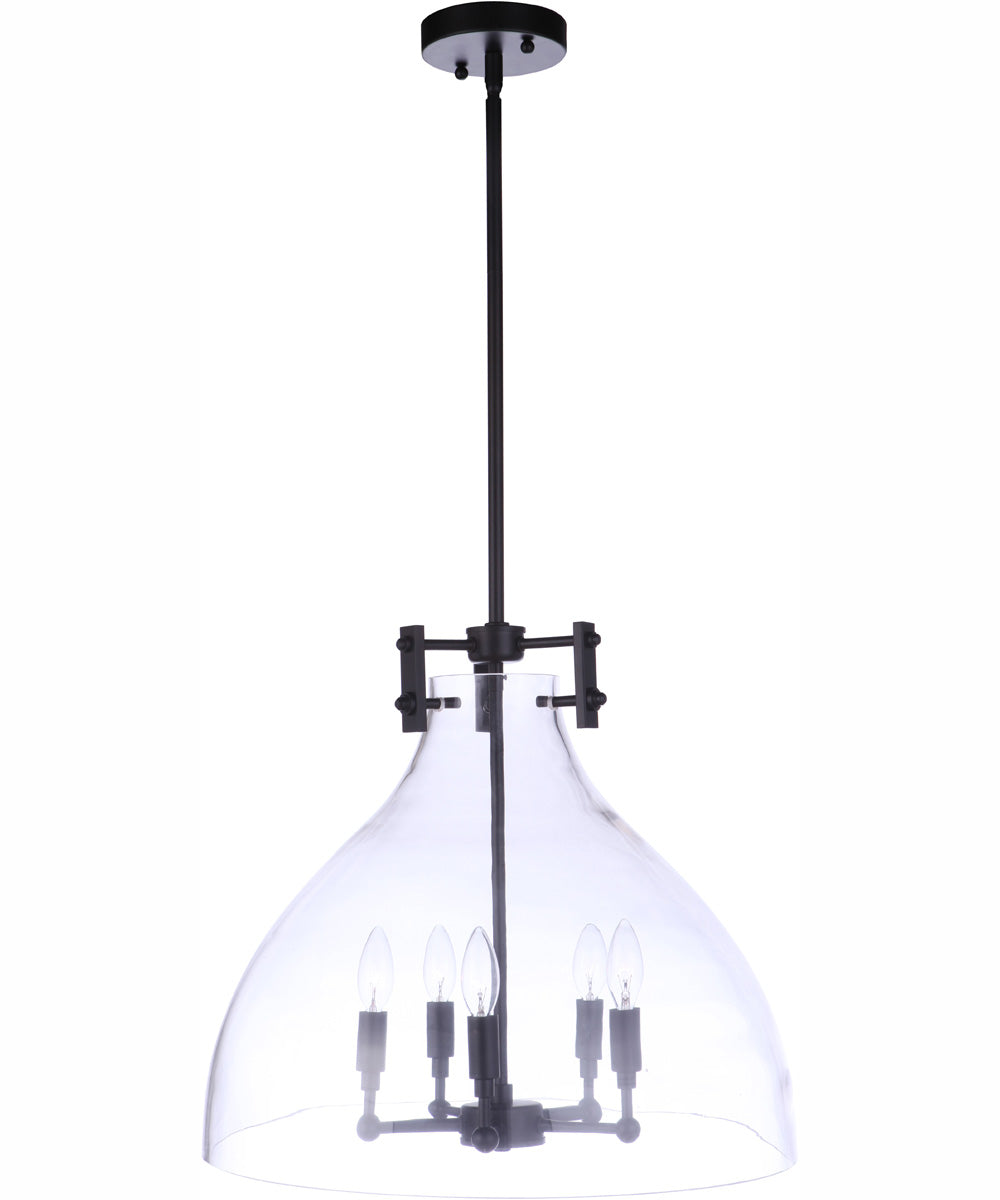 Chardonnay 5-Light Pendant Flat Black