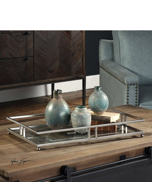 4"H Rafaela Silver Tray