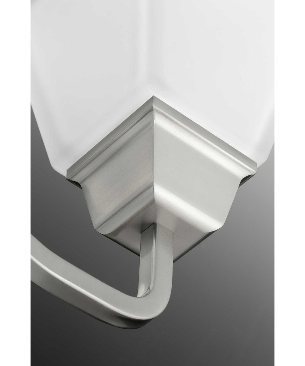 Clifton Heights 6-Light Etched Glass Craftsman Chandelier Light Brushed Nickel