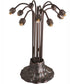 24" High Amber Tiffany Pond Lily 10 Light Table Lamp