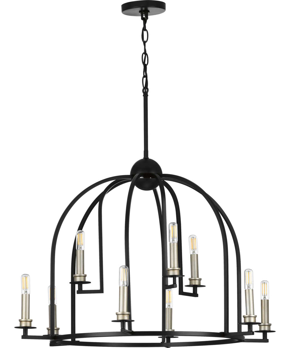 Seneca 9-Light Farmhouse Chandelier Light Matte Black