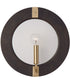 Finn 1-Light Sconce Black Stain and Matte Brass