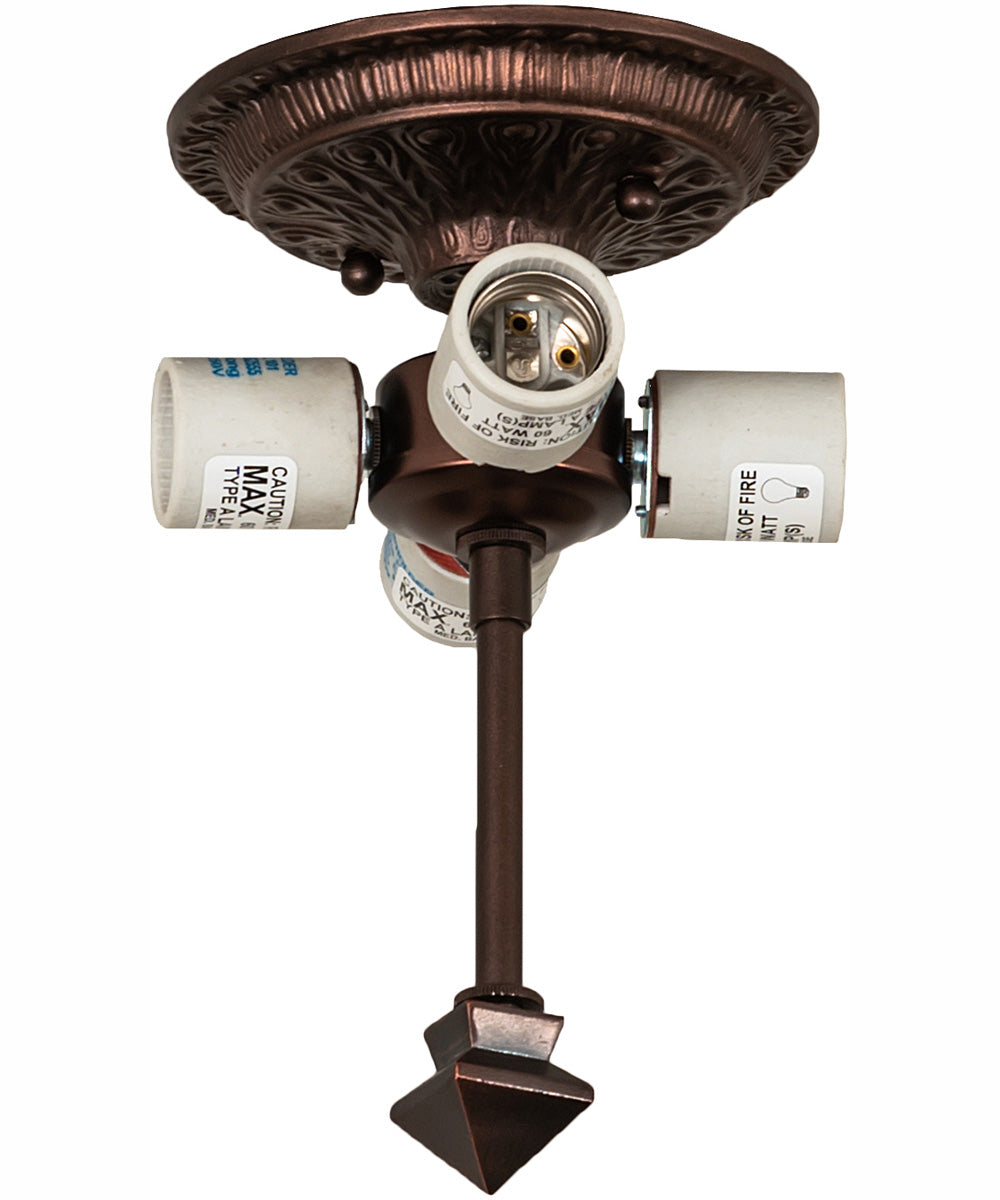 17" Square Prairie Wheat Flushmount