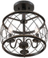 Dury Small 3-light Semi Flush Mount Palladian Bronze