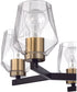 Avante Grand 6-Light Chandelier Flat Black/Satin Brass
