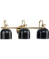 Dalton 3-Light Farmhouse Metal Shade Bath Vanity Light Vintage Brass