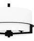 Seymour Medium 3-light Semi Flush Mount Matte Black