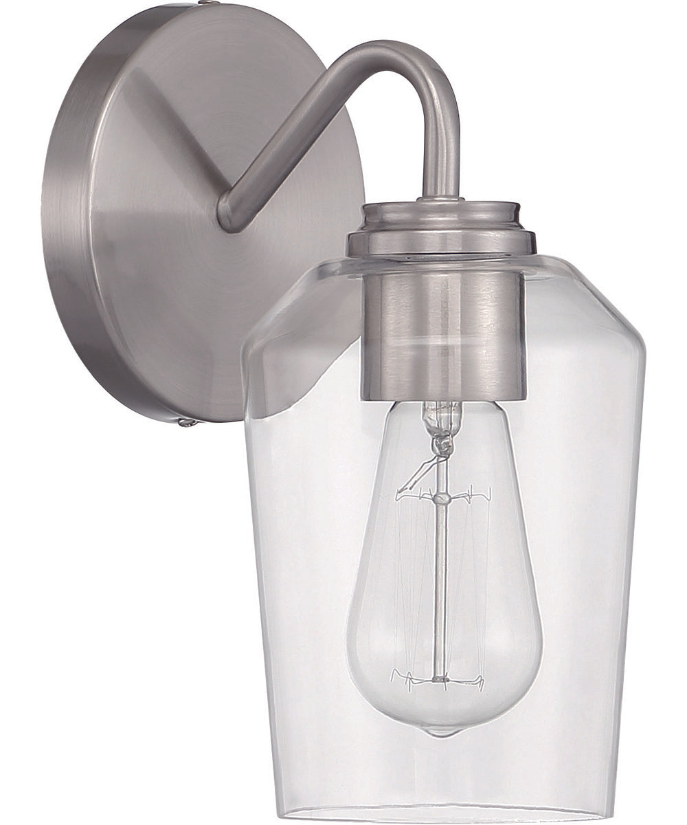 Shayna 1-Light Wall Sconce Brushed Polished Nickel