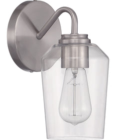 Shayna 1-Light Wall Sconce Brushed Polished Nickel