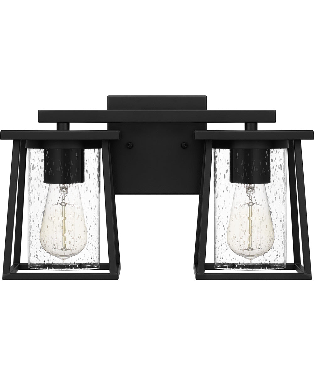 Lodge Medium 2-light Bath Light Matte Black