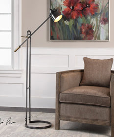 64"H Chisum Dark Bronze Floor Lamp