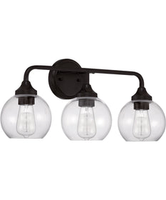 Glenda 3-Light Vanity Flat Black