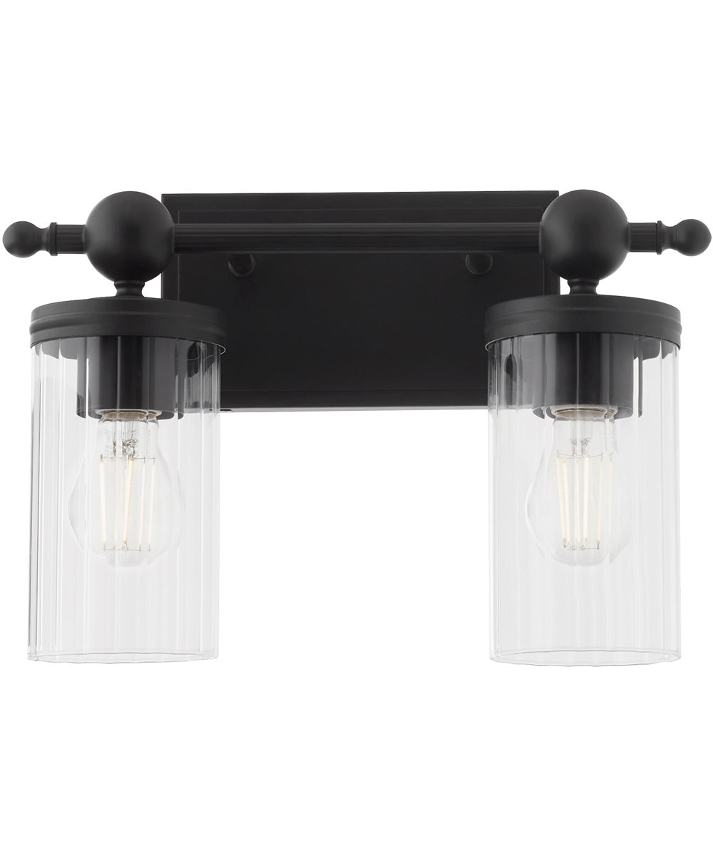 Tamara Day's Lee Boulevard 2-light Bath Vanity Light Matte Black