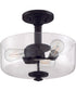 Dardyn 3-Light Convertible Semi Flush Flat Black