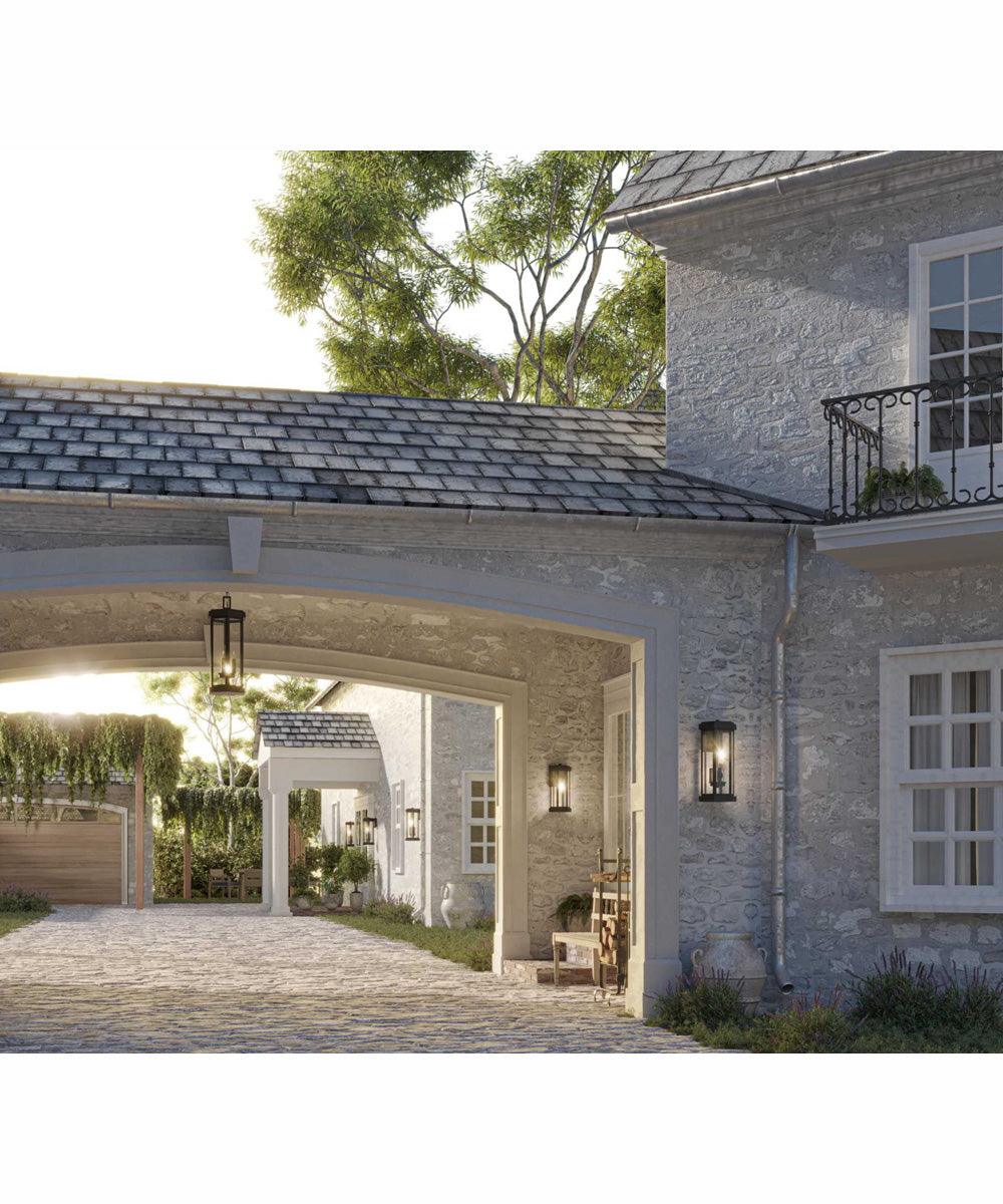 Ramsey Modern Farmhouse Outdoor Medium Wall Lantern Textured Black