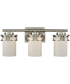 Ravendale 3-Light for the Bath Brushed Nickel/Opal White Glass