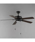 52 inch Super-Max Fan w/ LED Light Kit - Black Black