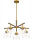 Burkett 5-light Chandelier Light Gold