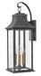 25"H Adair 3-Light Large Outdoor Wall Light in Aged Zinc