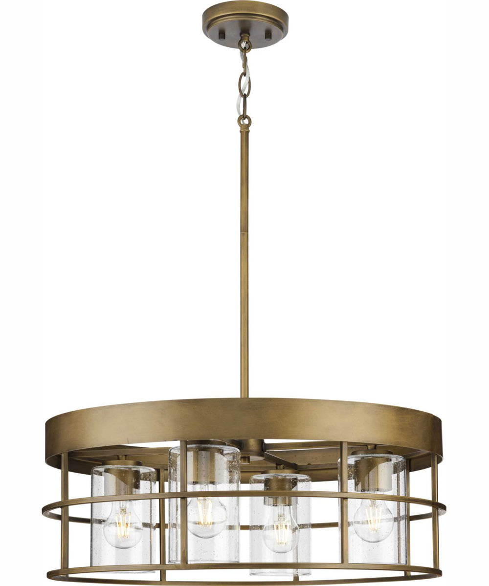 Burgess 4-Light Modern Farmhouse Chandelier Aged Bronze