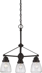 22"W Laurel 3-Light Chandelier Sudbury Bronze