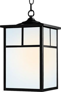 9"W Coldwater 1-Light Outdoor Hanging Lantern Black