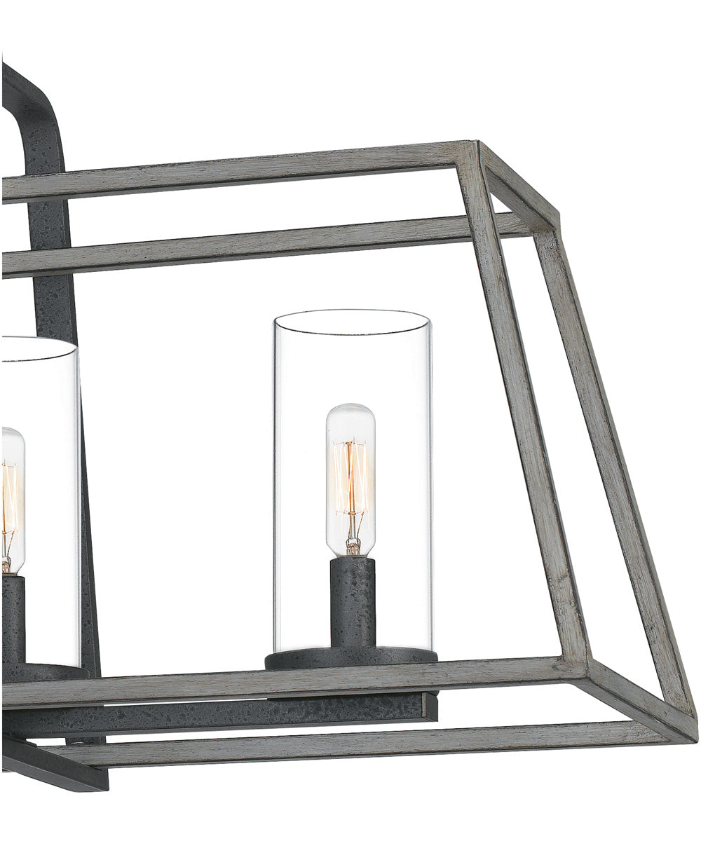 Lincoln 5-light Island Light Distressed Iron
