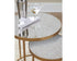 24"H Majaci Accent Table (Set of 2) Gold/White