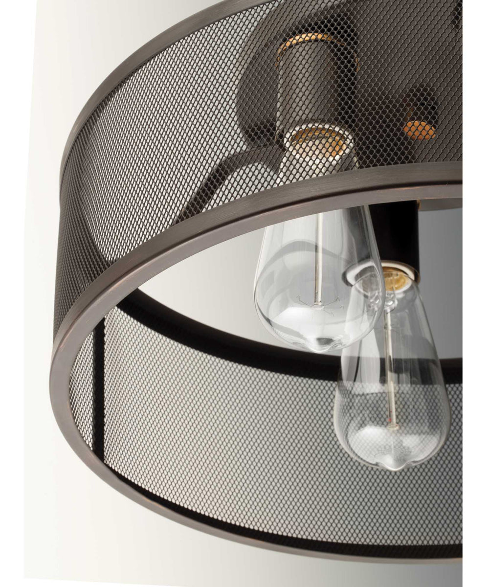 Swing 3-Light 15" Flush Mount Antique Bronze