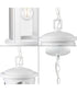 Gables 1-Light Coastal Clear Glass Outdoor Wall Lantern Satin White