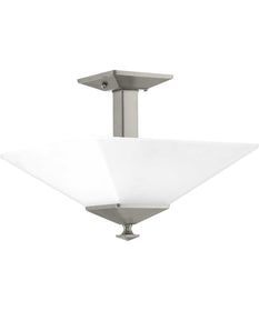 Clifton Heights 12-3/4" 2-Light Semi-Flush Brushed Nickel
