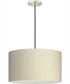 Markor 1-Light Ecru Linen Shade Transitional Pendant Brushed Nickel;Matte Black;Vintage Brass