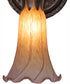 5.5" Wide Amber/Purple Tiffany Pond Lily Wall Sconce