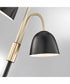 Stark 3-Light 3-Light Floor Lamp Antique Brass/Black