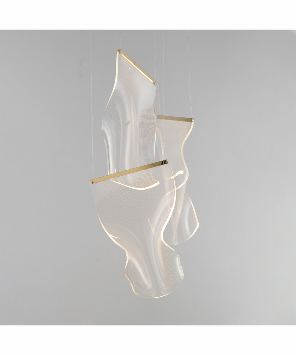 Rinkle 3-Light LED Multi Pendant French Gold