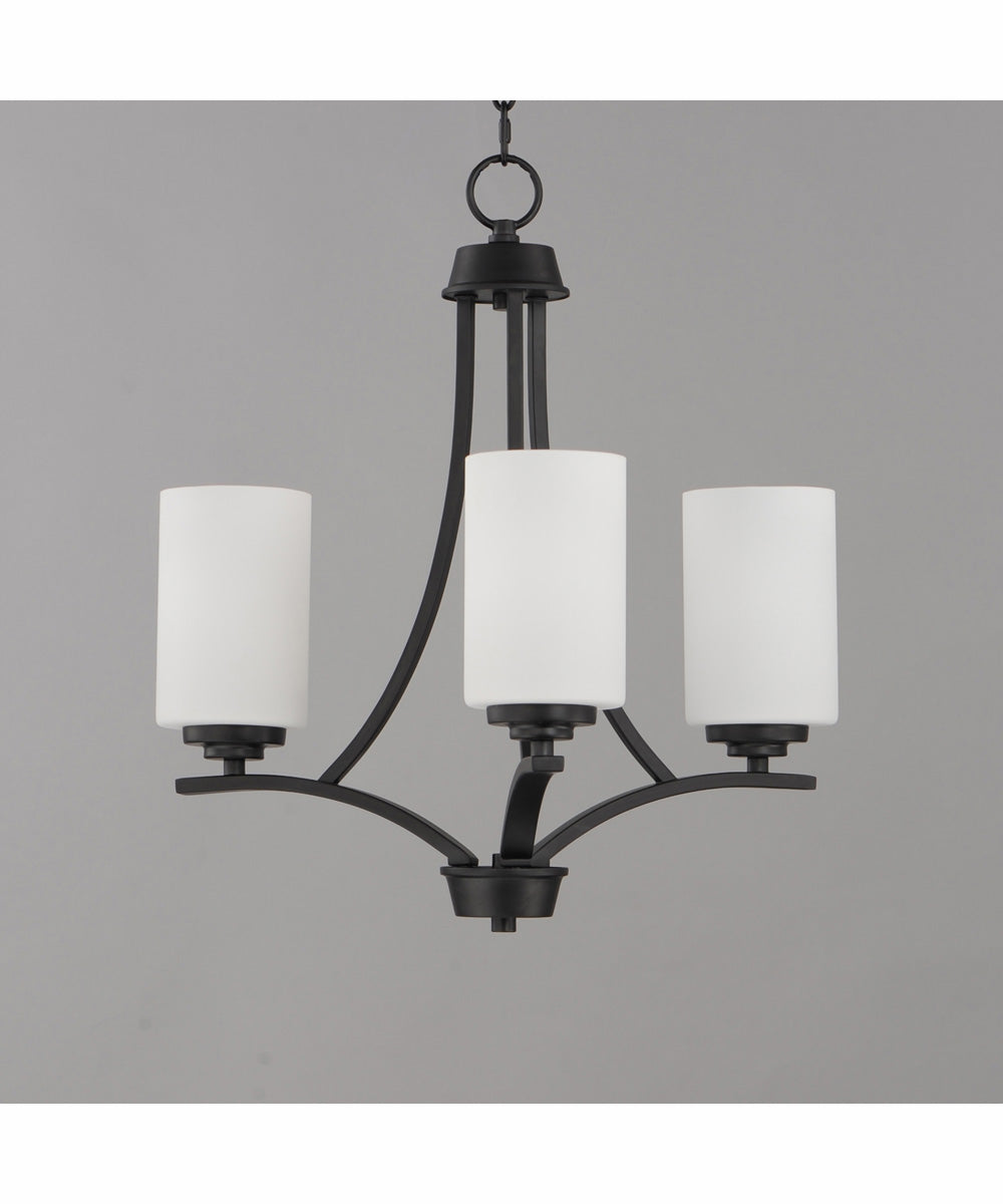 Deven 3-Light Chandelier Black