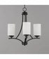 Deven 3-Light Chandelier Black