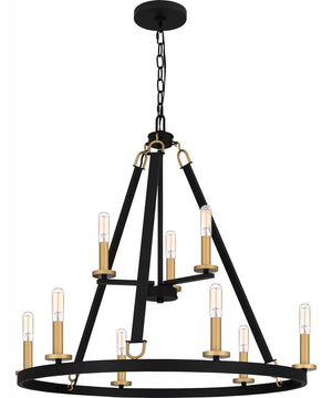 Graylyn 9-light Chandelier Matte Black
