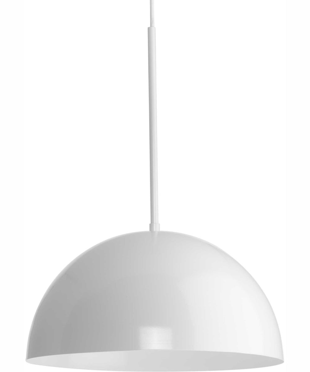 Perimeter 1-Light Mid-Century Modern Pendant with metal Shade White