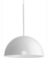 Perimeter 1-Light Mid-Century Modern Pendant with metal Shade White