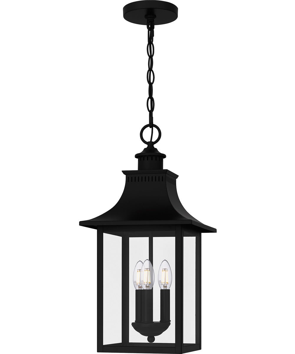 Chancellor Large 3-light Outdoor Pendant Light Mystic Black