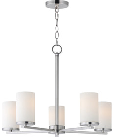 Lateral 5-Light Chandelier Satin Nickel