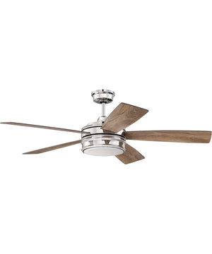 52" Braxton 1-Light LED Ceiling Fan (Blades Included) Polished Nickel