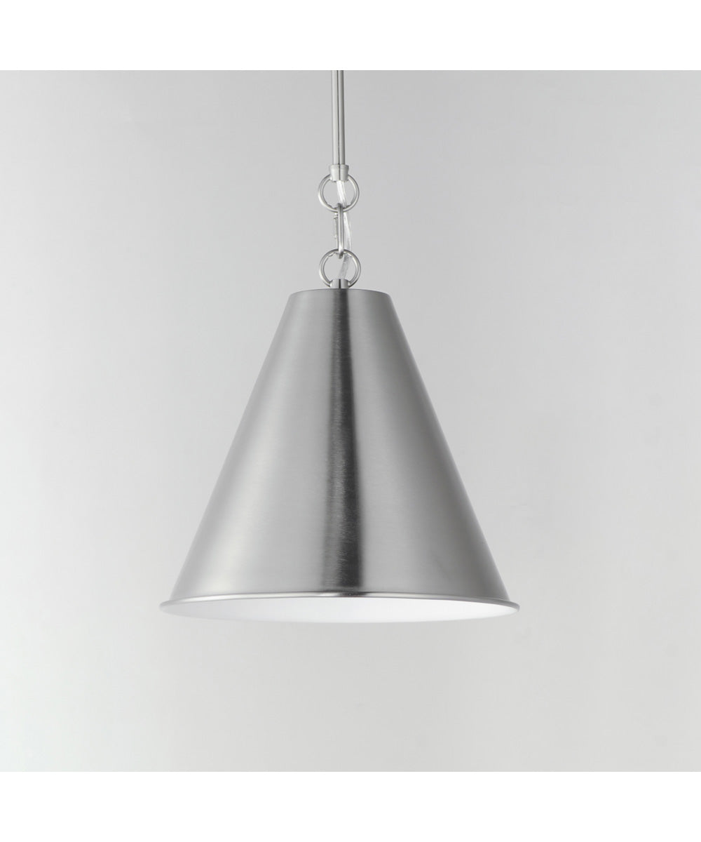 Veritas 12 inch 1-Light Pendant Satin Nickel