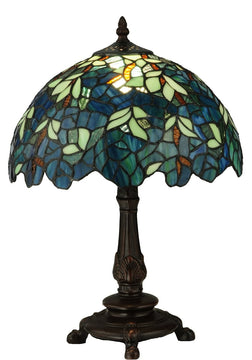 18"H Nightfall Wisteria 1-Light Accent Lamp Bronze