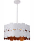 Sabrina 4-Light Pendant Matte White / Gold Luster