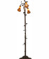 58" High Amber Tiffany Pond Lily 3 Light Floor Lamp