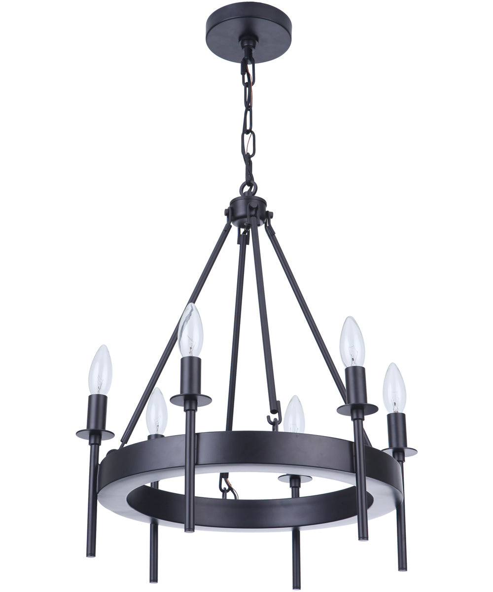 Larrson 6-Light Chandelier Flat Black