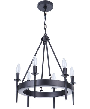 Larrson 6-Light Chandelier Flat Black