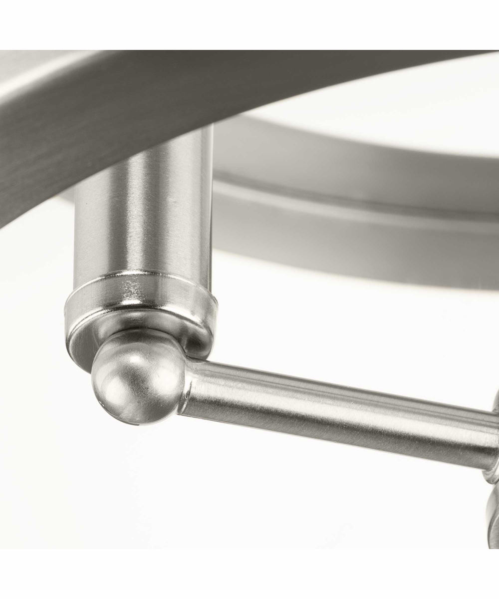 Gilliam 13 in. 3-Light New Traditional Semi-Flush Mount Brushed Nickel